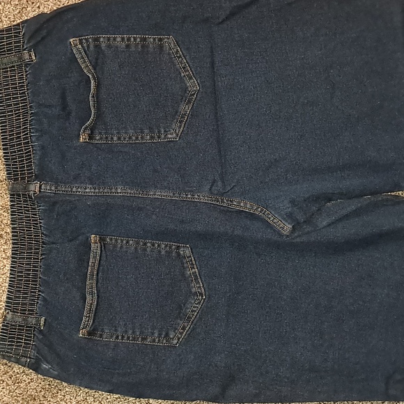 Blair Women's Elastic Waist Zip Up Blue Jeans 14P - Picture 7 of 7